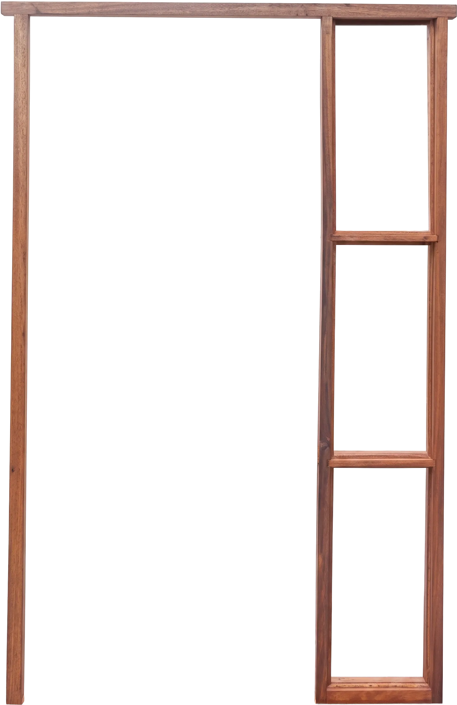 Single wooden meranti sidelight frame — right hand, 1219×2076mm, suits 813×2032 door, no glass included