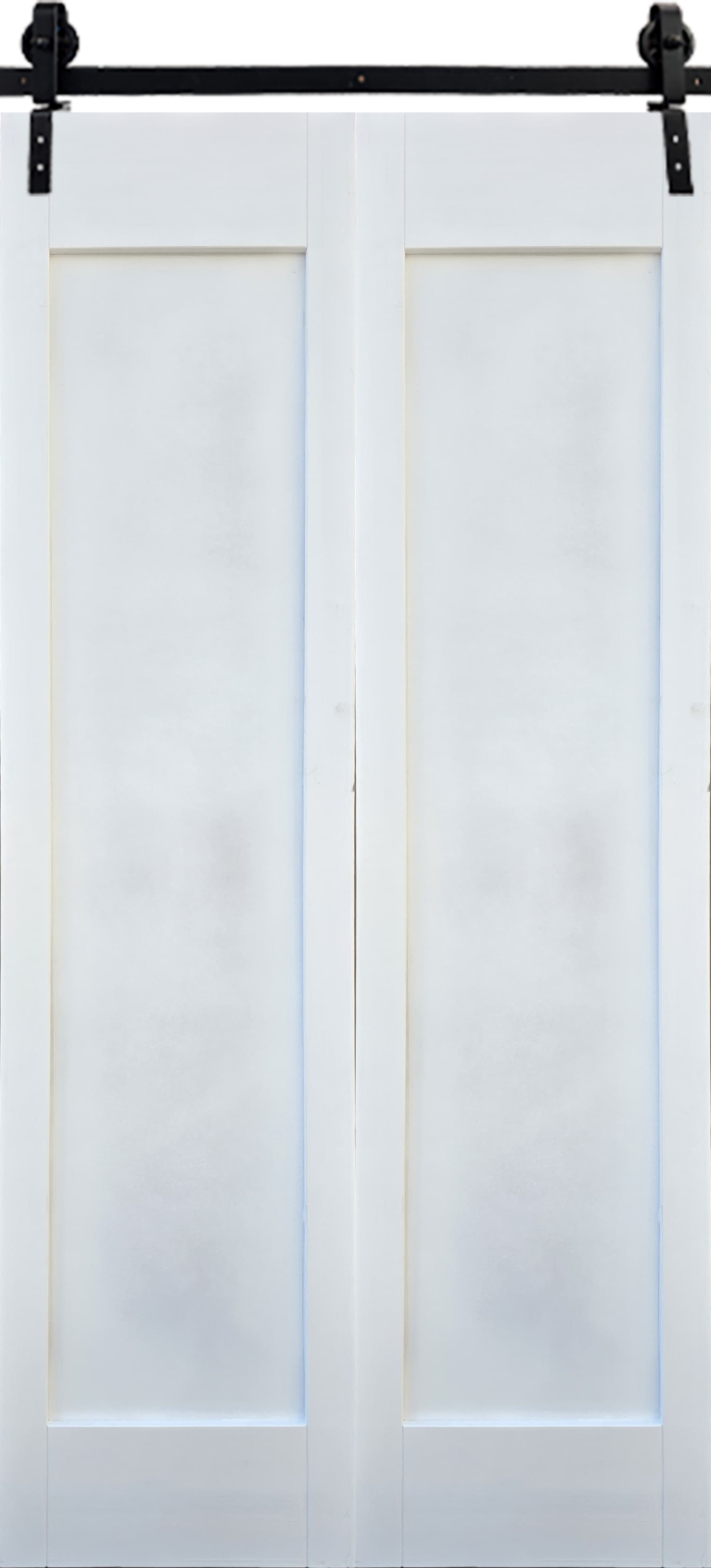 White primed Shaker Bifold Door, 1000mm wide, with a modern one-panel design, ready to paint