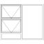 BM9 - Two Top Openers with Fixed Pane and Fixed Sublight Technical Drawing