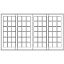 3600mm Small Pane Slider 4 Door With Leaves Technical Drawing