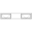 BG4 Full Pane Windows 1632mm x 305mm | Technical Drawing Of BG4 Full Pane Windows 1632mm x 305mm | Doors Direct 