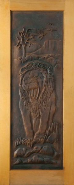 Picture of Lion Carved Door 813 X 2032