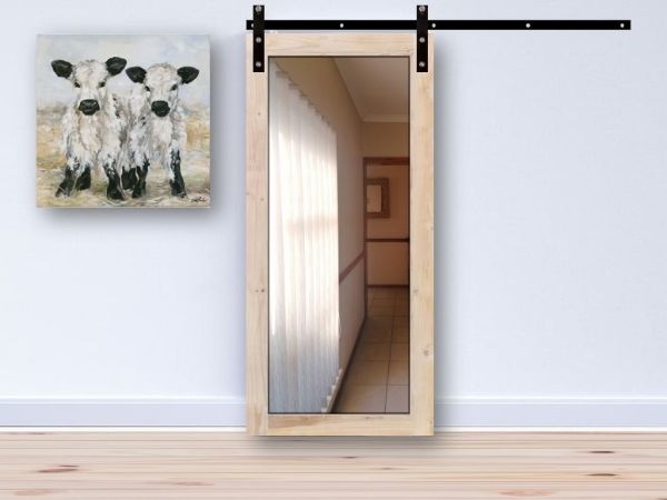 Picture of Mirror Pine Barn Door 930 X 2100