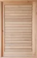 Horizontal Slatted Pivot Door pre-hung in frame 1200W x 2032