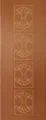 Ruby engraved Okoume veneer door with intricate design routered on one side