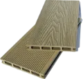 Sandal Wood Composite Decking Board with Wood Grain and Grooved Sides