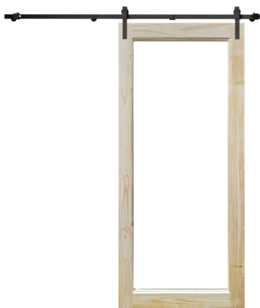 Blank Panel Barn Door - Customizable Raw Pine Design, 930mm x 2100mm